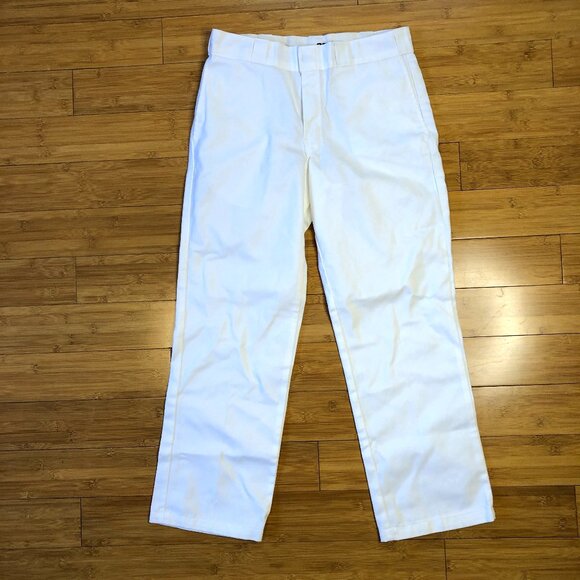 Dickies White 32x30 Men's Original 874 Fit work Pants Costume Halloween - Picture 1 of 4